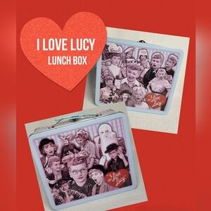 I Love Lucy Metal Lunchbox Showcasing Iconic "I Love Lucy" Imagery For 14-years+